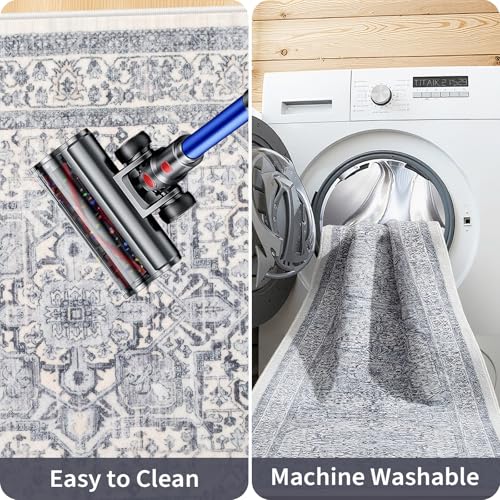 UKISS Washable Faux Wool Kitchen Rugs Set of 3 Non-Slip Floor Mats for Kitchen & Hallway