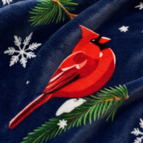 40x60 inch Cardinal Throw Blanket - Christmas Winter Home Decor Gift for Women