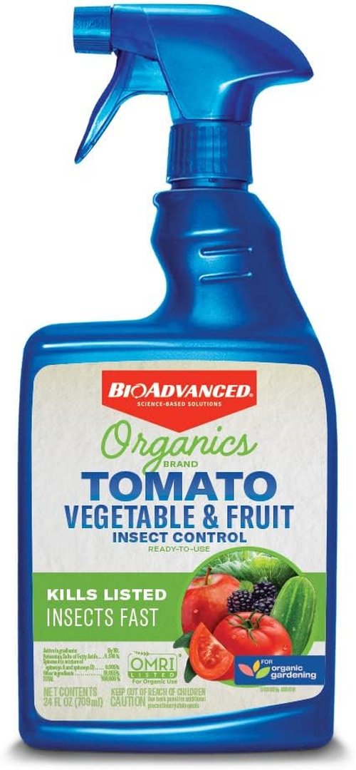 BioAdvanced Organics Tomato & Vegetable Bug Spray - Ready-to-Use 24 oz for Effective Pest Control