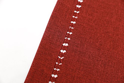 Grelucgo Handmade Hemstitched Polyester Rectangle Table Runners