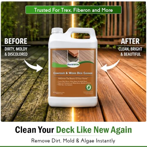 DeckMax Premium Deck Cleaner Kit - Eco-Friendly Mold & Stain Remover for Wood & Composite Decks