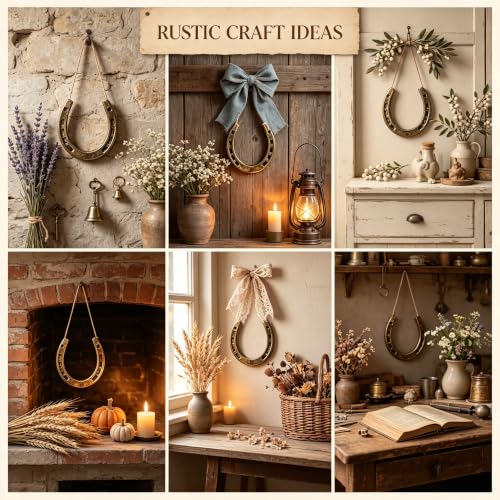 Cast Iron Horseshoe Wall Decor Lucky Horse Shoe Ornament Rustic Home Accent