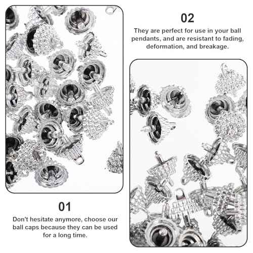 TOYANDONA 1 Set Pendant Balls Top Covers Christmas Replacement Ornament Caps Ornament Hanger Caps Bead End Christmas Ball Top Covers Ornaments s Jacket Plastic Decorative