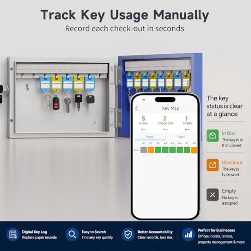 Smart Wall Mount Key Lock Box with App & WiFi Remote Unlock