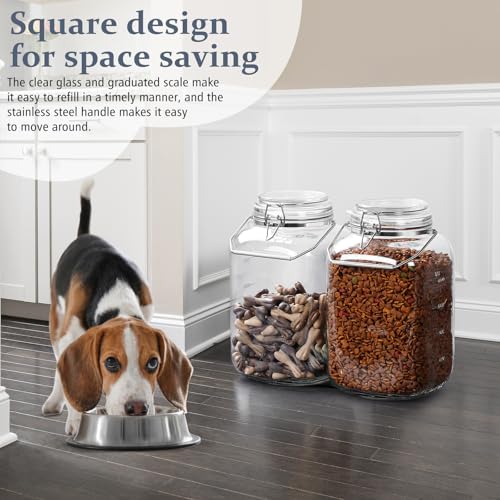Folinstall 1.5 Gallon Glass Jar with Lid, Wide Mouth Mason Jars, 2PCS