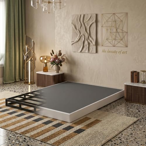 Queen Low Profile Box Spring 5 Inch Mattress Foundation - Easy Assembly Steel Frame