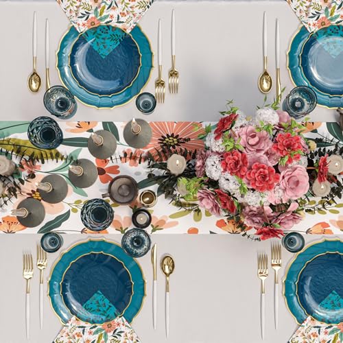 Exquisite Disposable Plastic Plates for Party 80 Piece Fancy Plastic Plates Disposable Plates 40 X 7.5 Dessert Plates disposable & 40 X 10 Thin Delicate Plastic Disposable Plates Black Smoke Gold Rim
