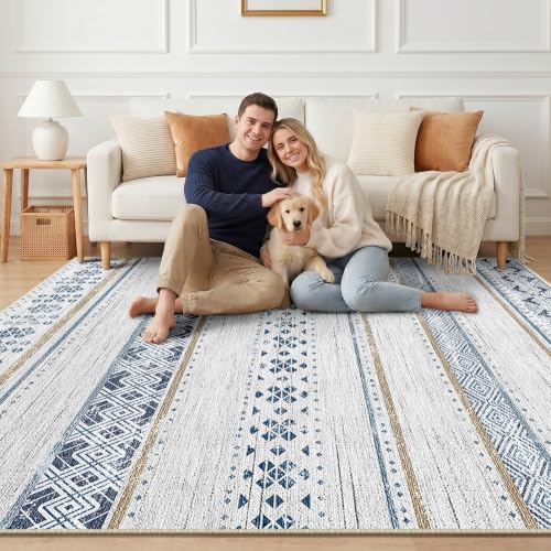 BESTSWEETIE 8x10 Area Rugs for Living Room Washable Moroccan