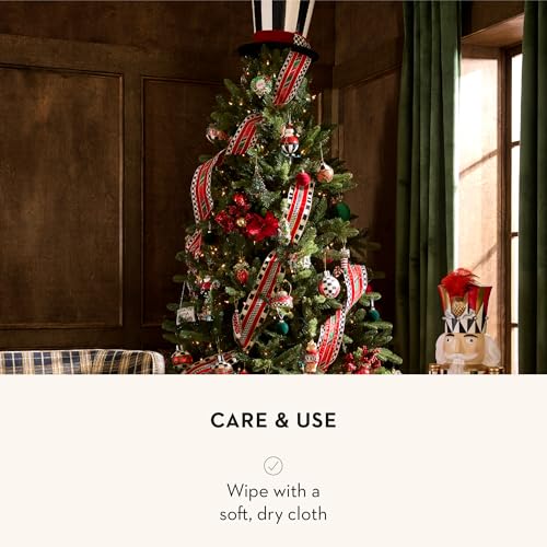 MacKenzie-Childs Beaded Holiday Ornament Set - Christmas Tree Decorations, Set of 3