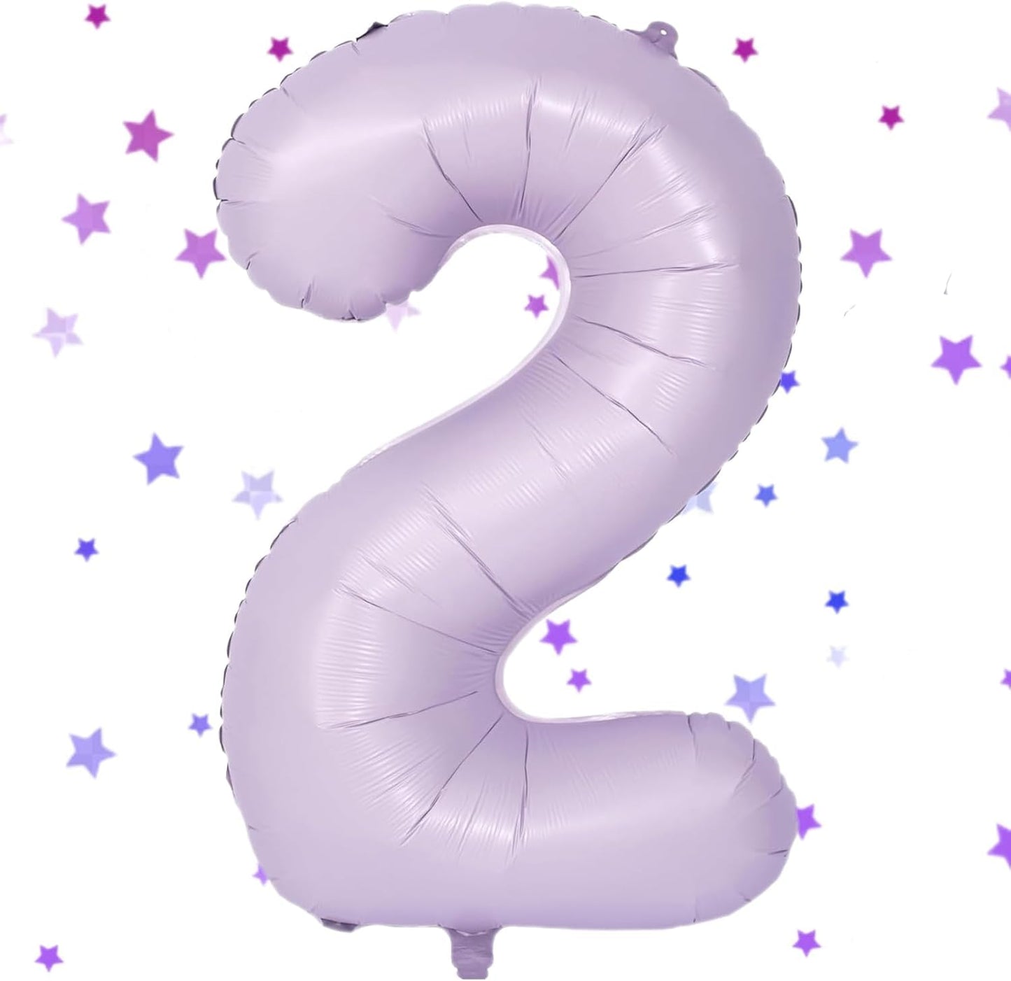 40 Inch Purple Number Balloons Light Purple 2 Balloon Matte purple Birthday Balloons 0-9 Birthday Wedding Party digital Decorations (Number 2)