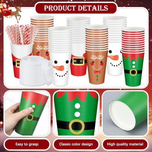 Christmas Movie Night Snack Tray Set Snow - 24 Sets with Cups & Accessories