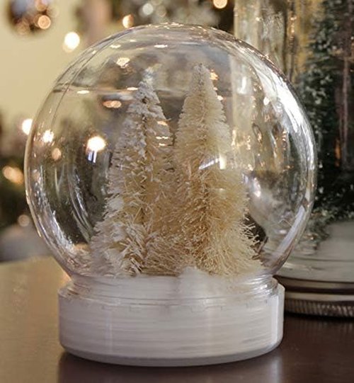 Creative Hobbies 4 Inch DIY Snow Globe - Clear Plastic Water Globe with Screw Off Cap | Ideal for Custom Crafts