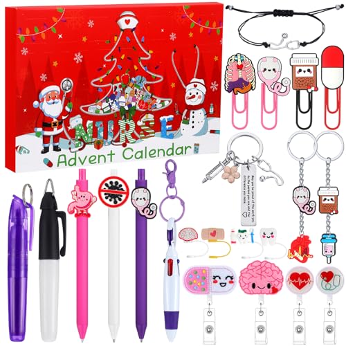 Christmas Nurse Advent Calendar 2026 - 24 Days Holiday Countdown Gift