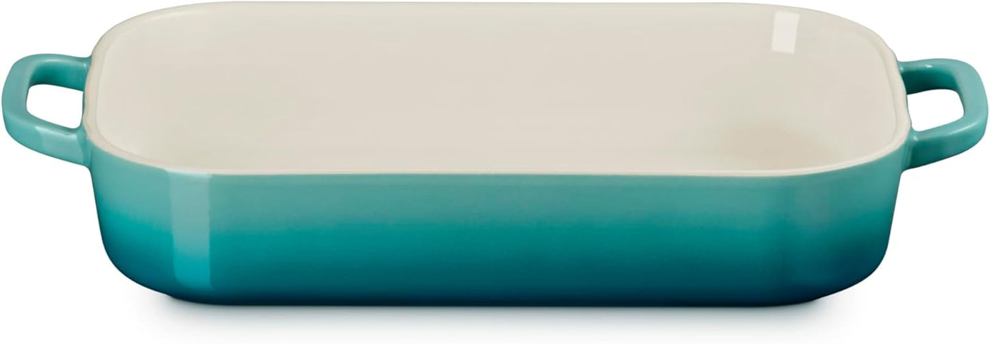 Le Creuset Stoneware Rectangular Dish - 3 Qt. Platter Lid in Riviera Color
