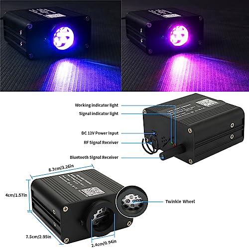 Fiber Optic Star Ceiling Kit - 450pcs Twinkle & Sound Reactive Light Strands, Car & Indoor Decoration, Standard+450pcs*0.03in*9.8ft