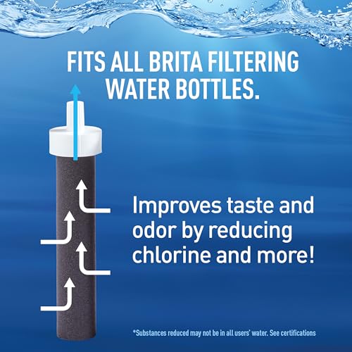 Brita Stainless Steel Premium Filtering Water Bottle, BPA-Free,