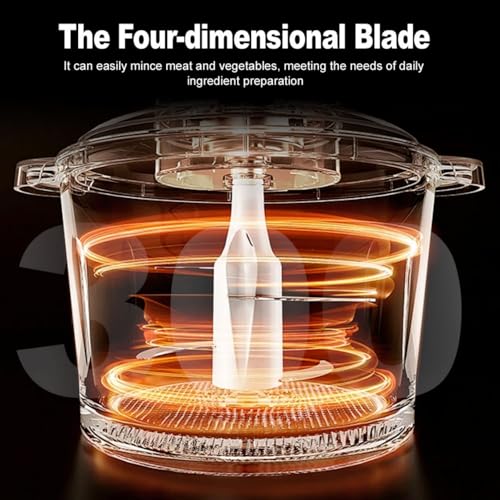 Electric Food Processor with Dual 8-Cup Stainless Steel & Glass Bowls - 3-Speed, Quiet Kitchen Chopper & Grinder