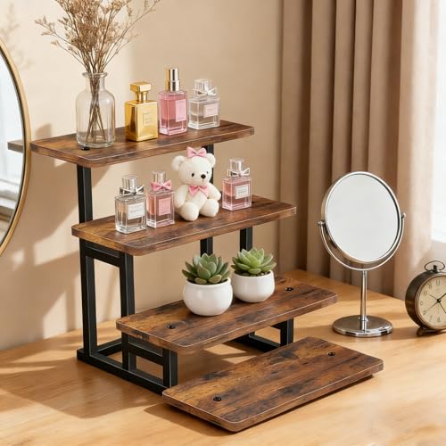 2 Pack Wooden Cupcake Stand 4 Tier Dessert Display Set for Weddings & Parties