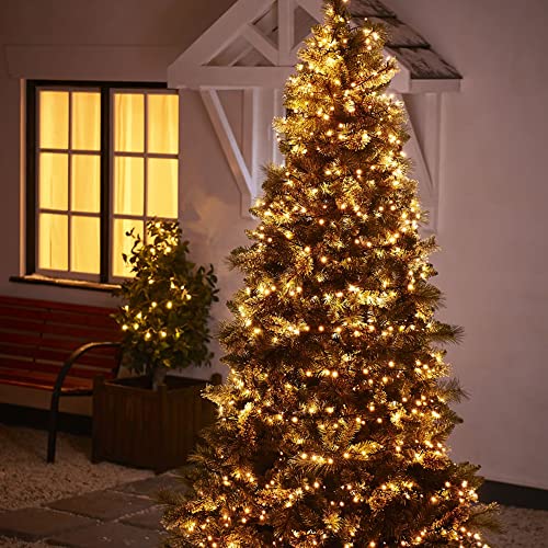 Dazzle Bright Warm White 2000 LED Christmas String Lights 164ft Waterproof Outdoor Decor