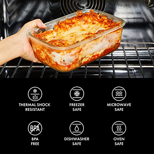 Teal 16-Piece Glass Food Storage Container Set with Airtight Lids - BPA-Free