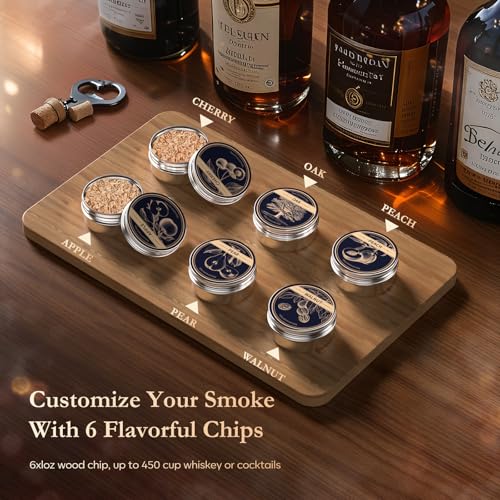 Electric Whiskey Smoker Kit Black - Rechargeable Cocktail & Bourbon Infuser Set
