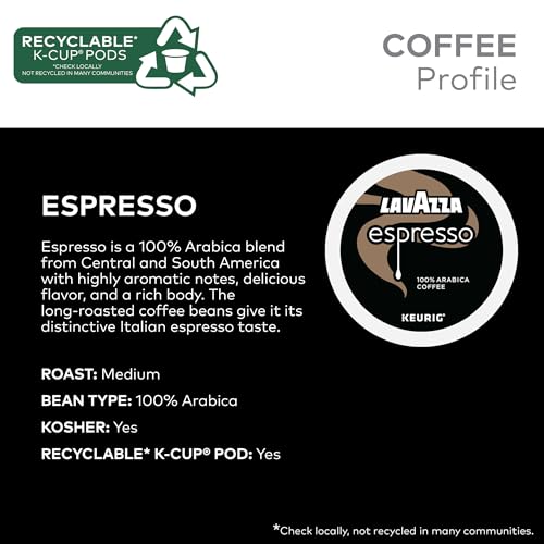 Lavazza Espresso Keurig K-Cup Pods Medium Roast 88-Count Box