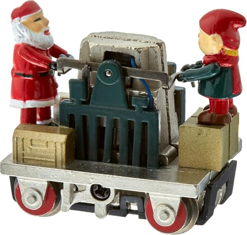 HO Scale Operating Gandy Dancer Christmas Train Car with Santa & Elf Crew