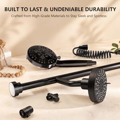 Lgotsm Dual Shower Head System with Magnetic Handheld - Black