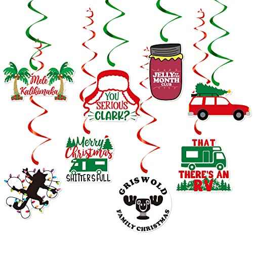 Christmas Vacation Hanging Swirls Party Decorations,National Christmas Vacation Decorations,Christmas Party Decoration,Christmas Vacation Party Supplies,Christmas Holiday Vacation Birthday Party Decor