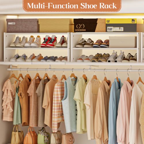 Stackable Shoe Rack Organizer 3-Tier Space Saver for Closet Entryway