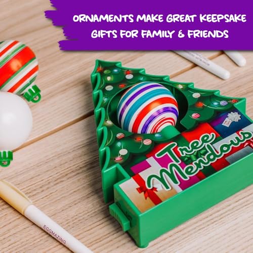 Treemendous Christmas Ornament Decorating Kit & 6 Pack of Ornaments – DIY Holiday Tree Decorations