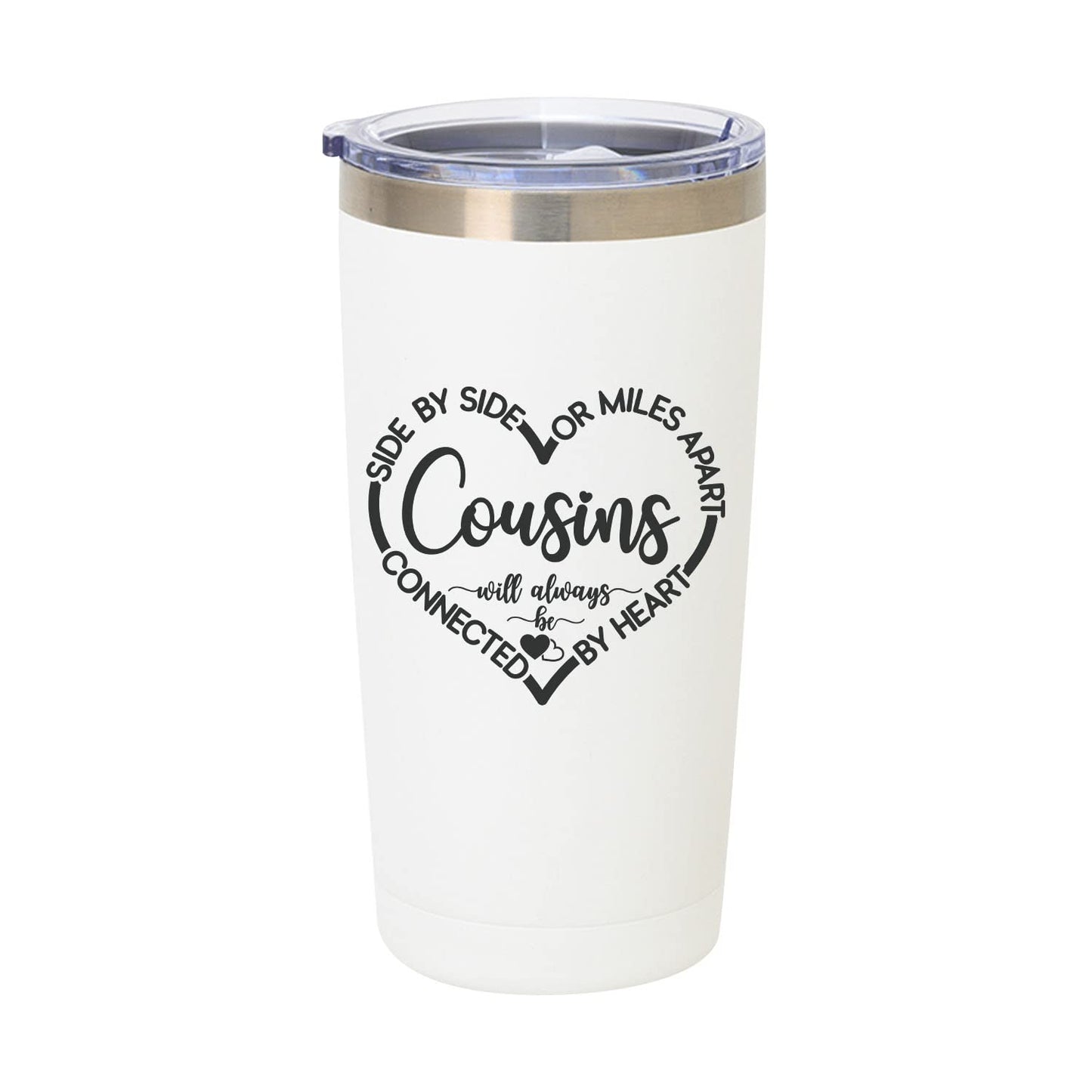 MFGNEH Cousin Gifts for Women Tumbler Mug,Birthday Gifts for Cousin Female,Cousins Christmas Gift for Women,Best Cousins Gift,20 oz Stainless Steel Insulated Travel Tumbler