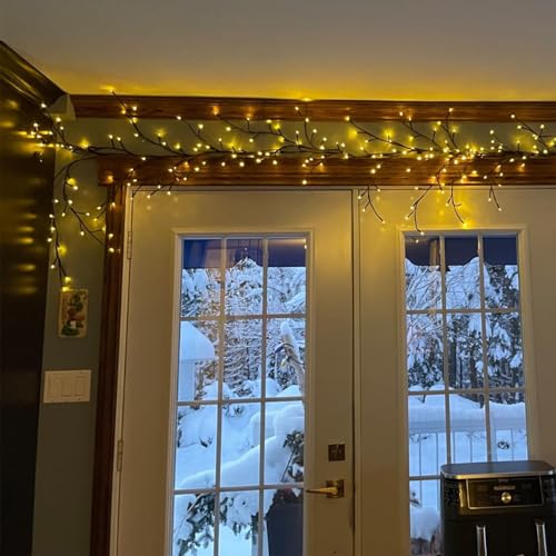 Brown 2-Pack Enchanted Willow Vine String Lights with Remote - Indoor Xmas Decor