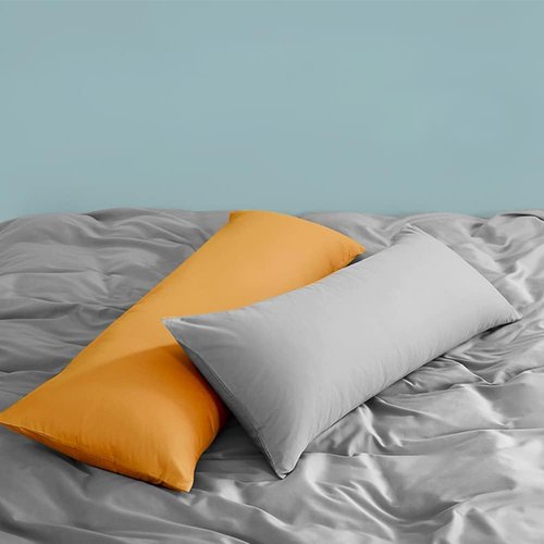 FLXXIE Body Pillow Cover - Super Soft Microfiber 20x54 Inch Case | Envelope Closure, Stain Resistant - Ginger Yellow