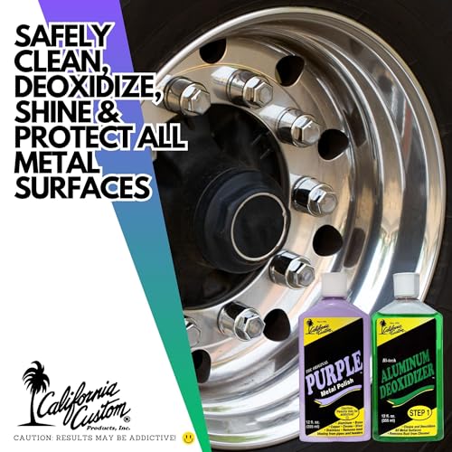 Metal Polish & Aluminum Deoxidizer Kit - Safe for Cars, Boats & Jewelry