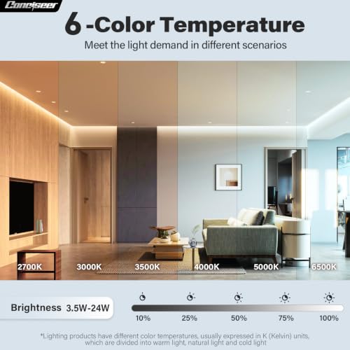 52-Inch Ceiling Fan with Lights Remote Control Black/Wood Grain - Reversible, Dimmable, Quiet DC Motor