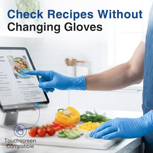 Blue Large Medical Nitrile Vinyl Blend Disposable Gloves Latex-Free - Schneider