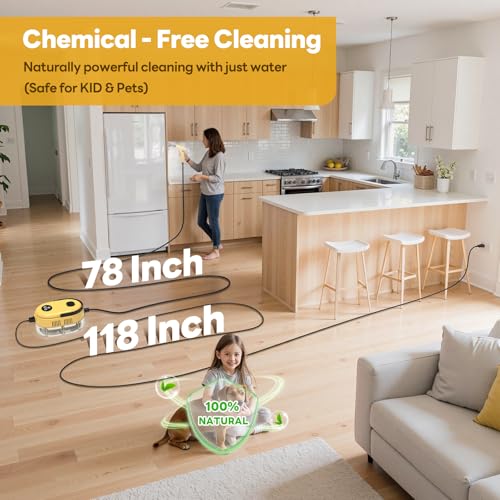 YIKEDA Yellow Handheld Steam Cleaner - 15-in-1 High Pressure Home & Kitchen Steamer