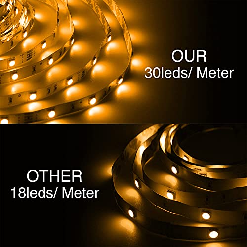 DAYBETTER Waterproof LED Strip Lights 32.8ft Color Changing Kit with Remote & Power Supply