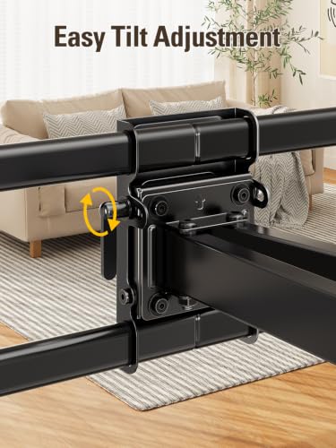 Full Motion TV Wall Mount for 42-84 Inch TVs - 24 Inch Studs, Tilt & Swivel