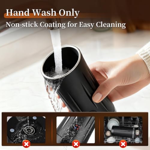 Liksiy Black 4-in-1 Milk Frother & Steamer with Auto Shut-Off – Hot & Cold Foam for Latte & Cappuccino
