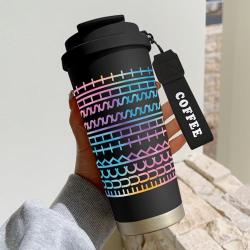 WKTML Black Insulated Coffee Mug with Hidden Message - 18 oz