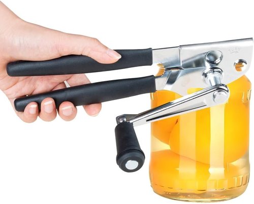 Easy-Grip Manual Can Opener by [Brand Name] - Ergonomic Hand Crank for Seniors & Arthritis | Heavy-Duty Design for Large Cans