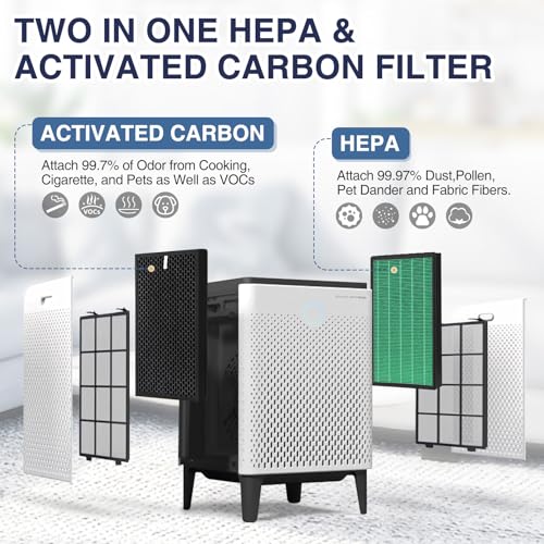 Cabiclean 300/300S Replacement Air Filter Set for Coway AIRMEGA Max2 - HEPA & Activated Carbon | Variation 1