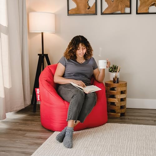 Big Joe Milano Beanbag Chair Red Smartmax - Supportive & Durable Floor Seat