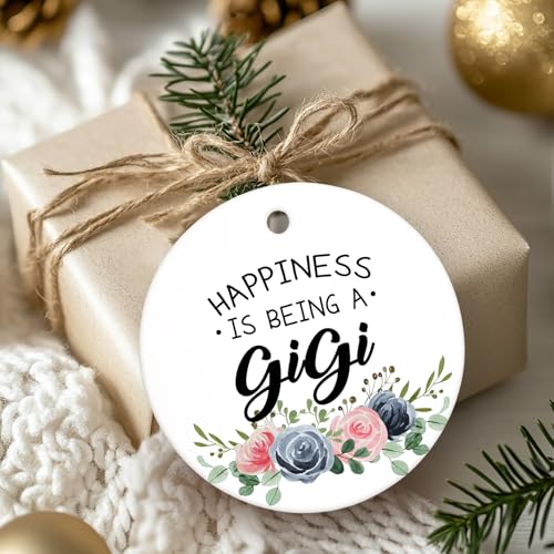 BitKAM Gigi Christmas Ornament - Grandma Hanging Decor, Holiday Gift from Grandkids