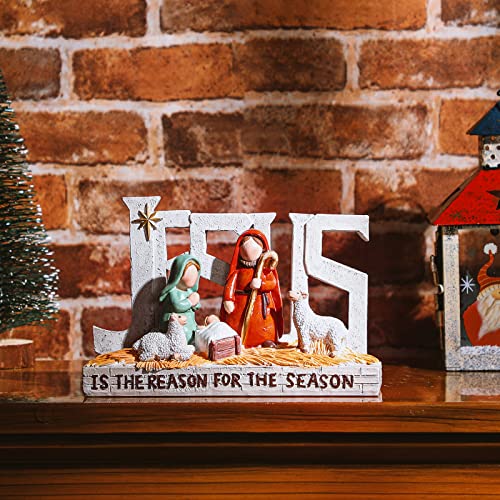 Geosar Jesus Nativity Scene Figures Holy Family Christmas Creche Set
