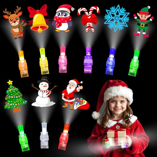 36Pcs Christmas Finger Lights Toys,Christmas Party Favors for Kids Girls Boys Sock Filler Classroom Rewards Gifts
