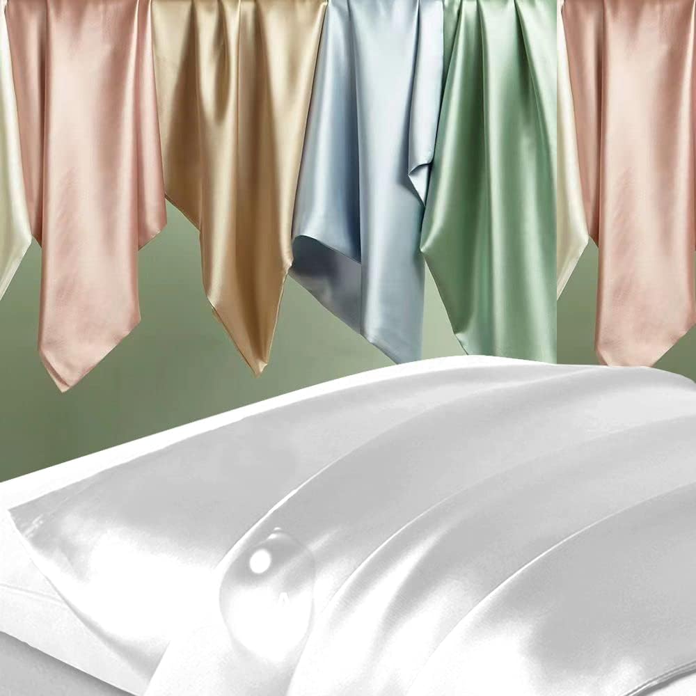 Mulberry Silk Body Pillow Case by Skiennix - Smooth, Cooling, Anti-Acne | 20x54 Inches, White