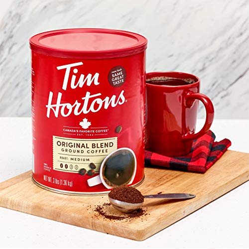 Tim Hortons Original Blend Medium Roast Ground Coffee - Classic Roast, 48 Ounce Canister